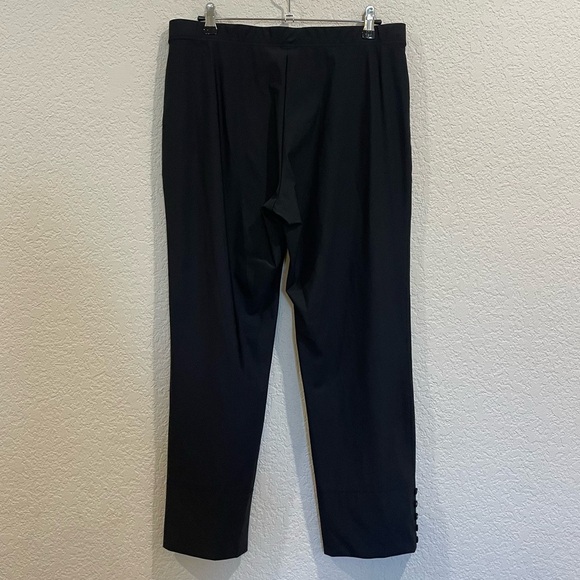 IC Collection by Connie K Button Hem Ankle Pants in Black - Picture 5 of 7